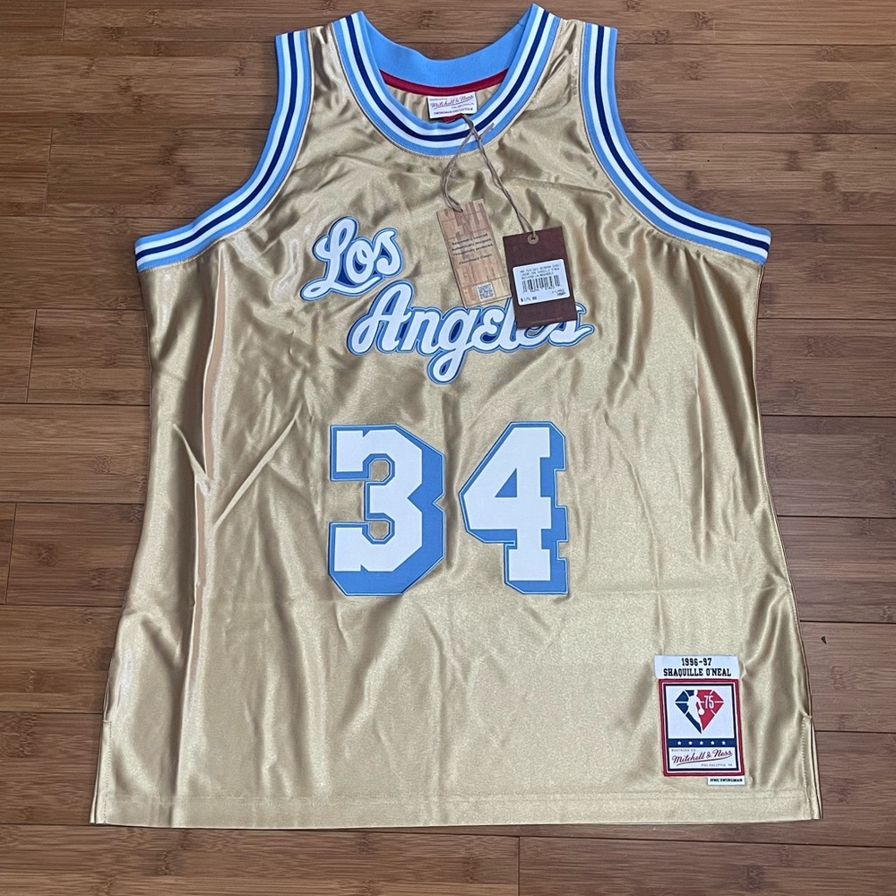 New Mitchell & Ness Lakers Shaq O’neal 1996-97 HWC Swingman Jersey Mens XL
